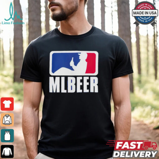 MLBeer MLB parody logo funny baseball and beer lover shirt