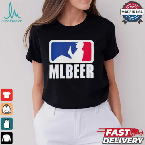 MLBeer MLB parody logo funny baseball and beer lover shirt