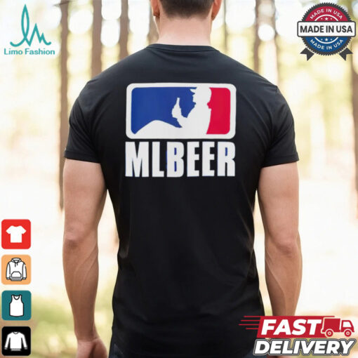 MLBeer MLB parody logo funny baseball and beer lover shirt