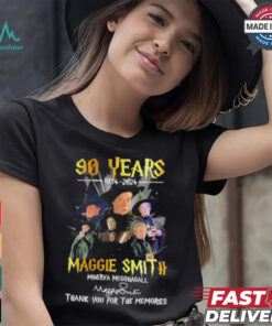 Maggie Smith Minerva Mcgonagall 90 Years 1934 2024 Thank You For The Memories Signatures Shirt