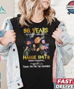 Maggie Smith Minerva Mcgonagall 90 Years 1934 2024 Thank You For The Memories Signatures Shirt