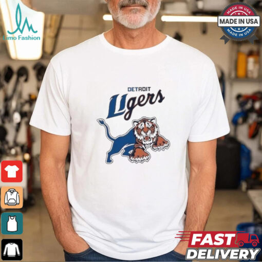 Mashup Detroit Lions And Detroit Tigers Logo Shirt