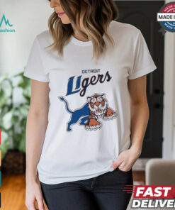 Mashup Detroit Lions And Detroit Tigers Logo Shirt