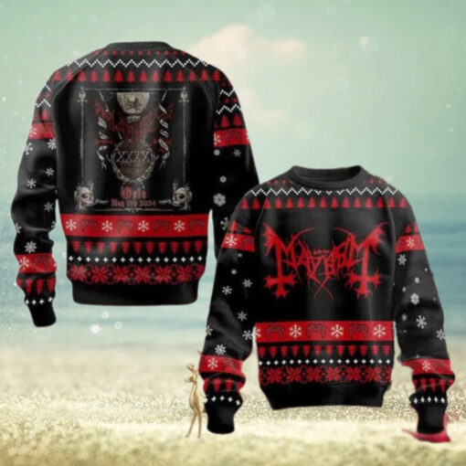 Mayhem Death Black Evil Olso May 11th 2024 Ugly Christmas Sweater Chirstmas Gifts 2024 Xmas For Family And Friends Ugly Sweater