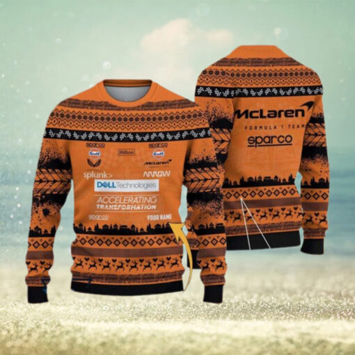 McLaren F1 Team Customized Ugly Christmas Sweater Gift For Holiday