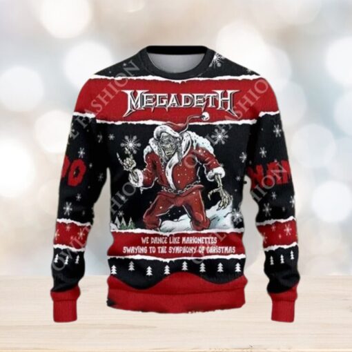 Megadeth Dance Like Marionettes Sway Symphony Of Christmas Ugly Sweater Jumper Printed