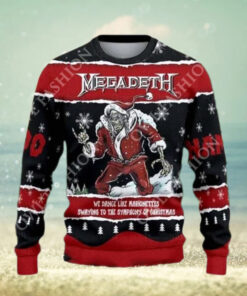 Megadeth Dance Like Marionettes Sway Symphony Of Christmas Ugly Sweater Jumper Printed