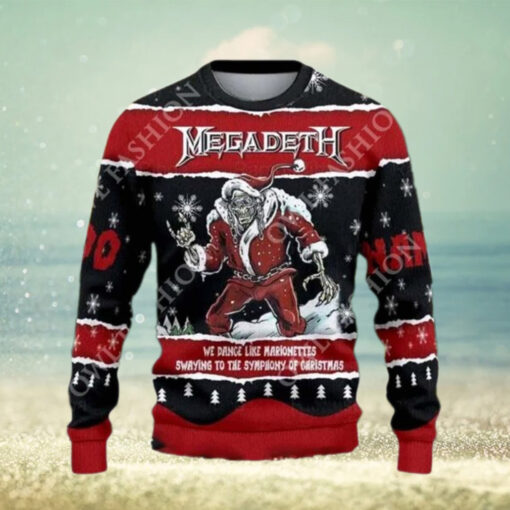 Megadeth Dance Like Marionettes Sway Symphony Of Christmas Ugly Sweater Jumper Printed