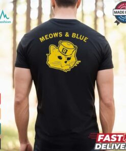 Meows and blue T shirt