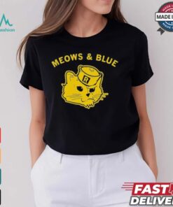Meows and blue T shirt