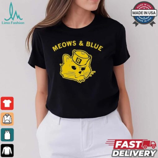 Meows and blue T shirt
