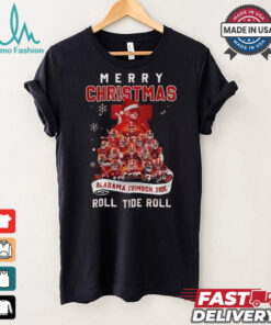 Merry Christmas Alabama Crimson Tide Roll Tide Roll 2024 Shirt