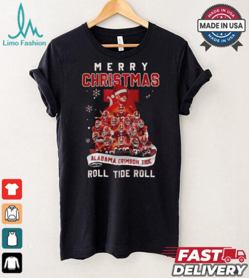 Merry Christmas Alabama Crimson Tide Roll Tide Roll 2024 Shirt