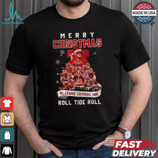 Merry Christmas Alabama Crimson Tide Roll Tide Roll 2024 Shirt