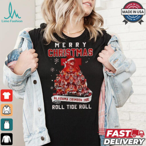 Merry Christmas Alabama Crimson Tide Roll Tide Roll 2024 Shirt