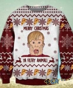 Merry Christmas Ya Filthy Animal Home Alone Woolen Ugly Sweater