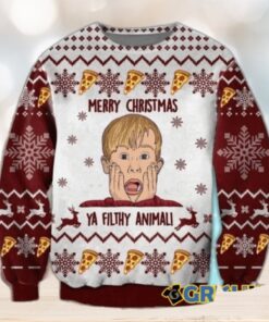 Merry Christmas Ya Filthy Animal Home Alone Woolen Ugly Sweater