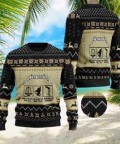 Metallica Metallica And Justice For All For Whom The Bells Tolls Master Of Puppets Knitted Holiday Christmas Ugly Sweater