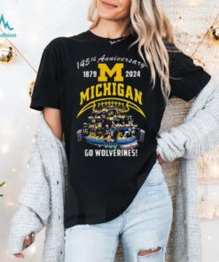 Michigan Wolverines Football 145th Anniversary 1879 2024 Go Wolverines T Shirt