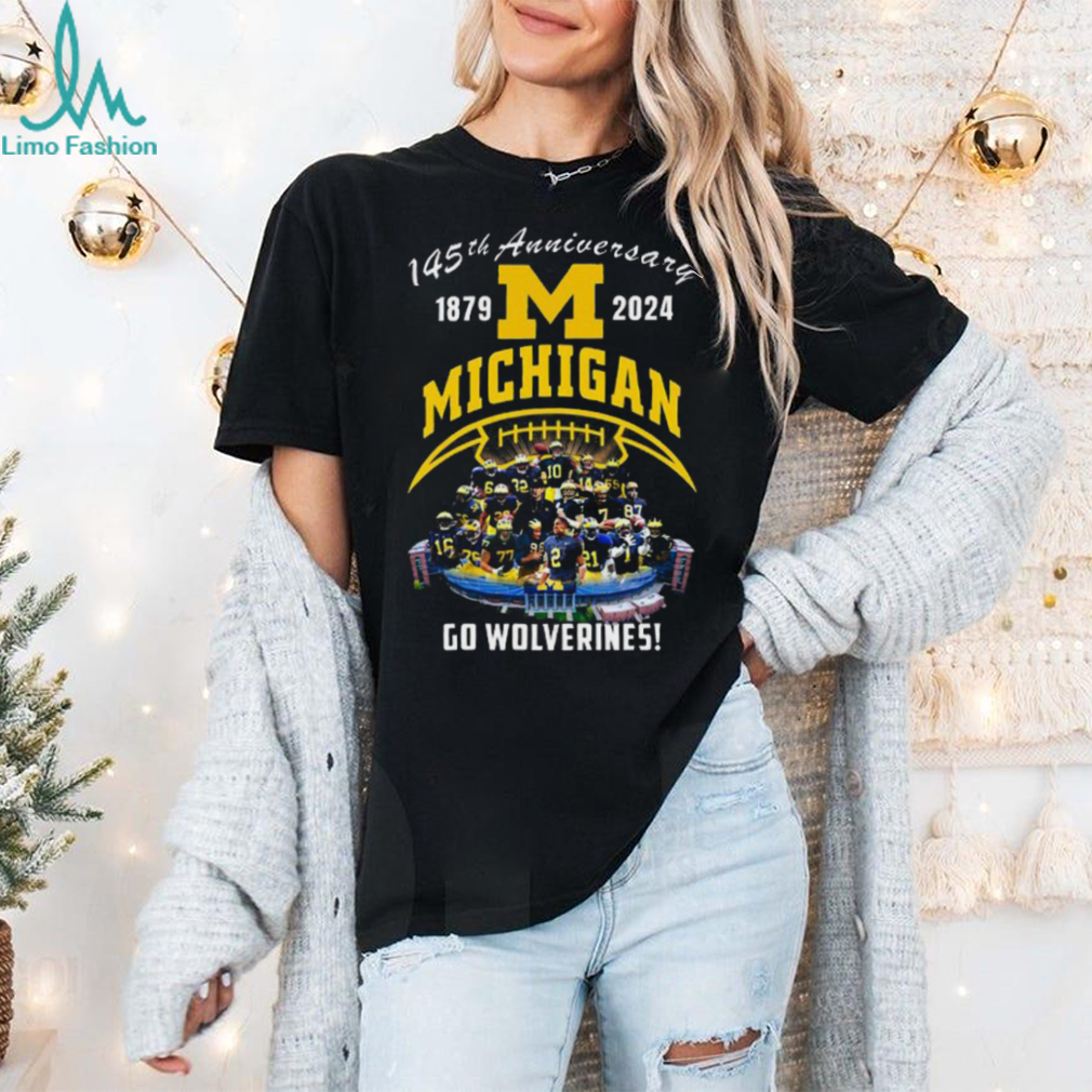 Michigan Wolverines Football 145th Anniversary 1879 2024 Go Wolverines T Shirt Michigan Wolverines Football 145th Anniversary 1879 2024 Go Wolverines T Shirt