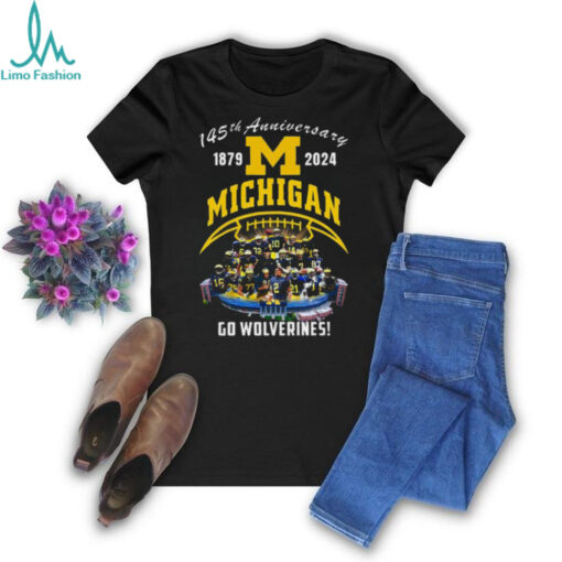 Michigan Wolverines Football 145th Anniversary 1879 2024 Go Wolverines T Shirt