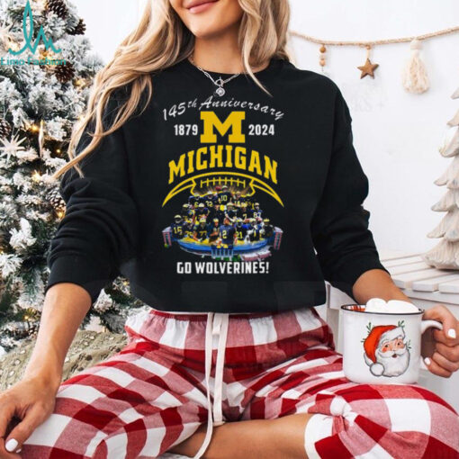Michigan Wolverines Football 145th Anniversary 1879 2024 Go Wolverines T Shirt