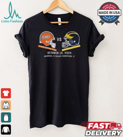 Michigan Wolverines vs Illinois Football October 19, 2024 Matchup Set T Shirt
