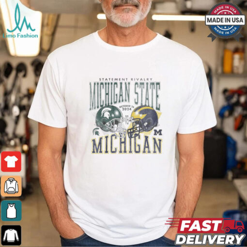 Michigan Wolverines vs. Michigan State Spartans Football 2024 Statement Rivalry Matchup Set Shirt