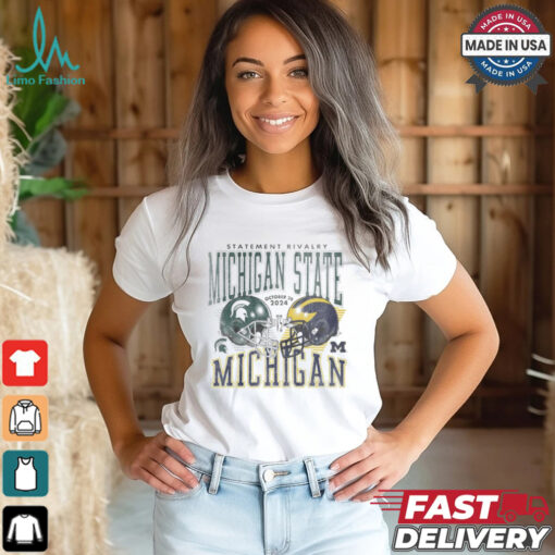 Michigan Wolverines vs. Michigan State Spartans Football 2024 Statement Rivalry Matchup Set Shirt