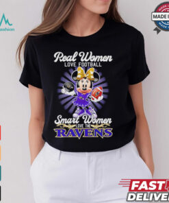 Mickey real women love football smart women love Batimore Ravens shirt