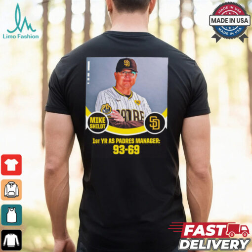 Mike Shildt 1st YR AS Padres Manager 93 69 Poster t shirt