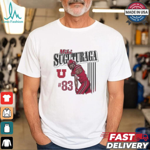 Miki Suguturaga #83 Utah Utes Football Cartoon t shirt