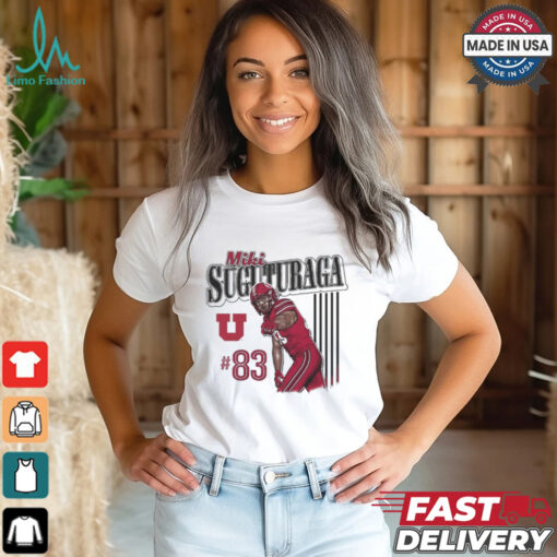 Miki Suguturaga #83 Utah Utes Football Cartoon t shirt
