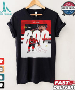 Milestone Moments Seth Jones Chicago Blackhawks 800 Game Played Signature Poster t shirt