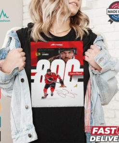 Milestone Moments Seth Jones Chicago Blackhawks 800 Game Played Signature Poster t shirt