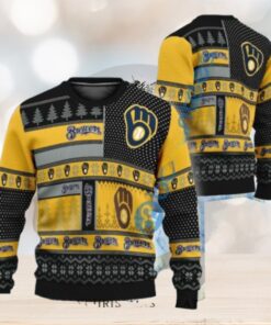 Milwaukee Brewers Patchwork Pattern Ugly Christmas Sweater