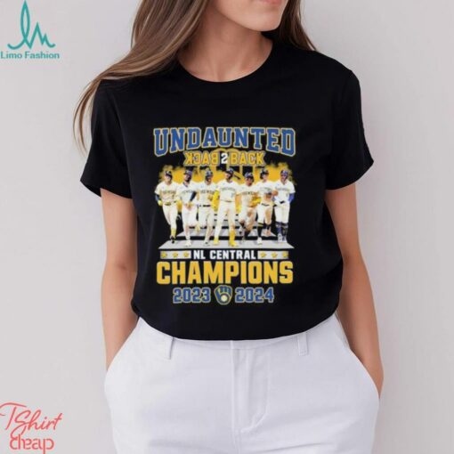 Milwaukee Brewers Undaunted Back 2 Back NL Central Champions 2023 2024 Shirt