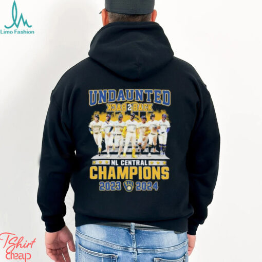 Milwaukee Brewers Undaunted Back 2 Back NL Central Champions 2023 2024 Shirt