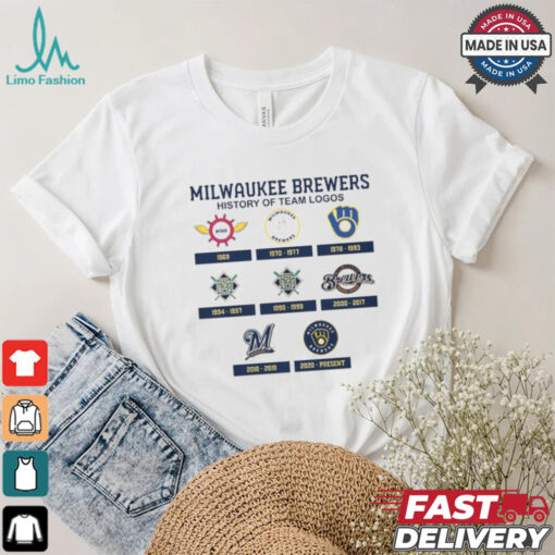 Milwaukee Brewers history of team logos shirt