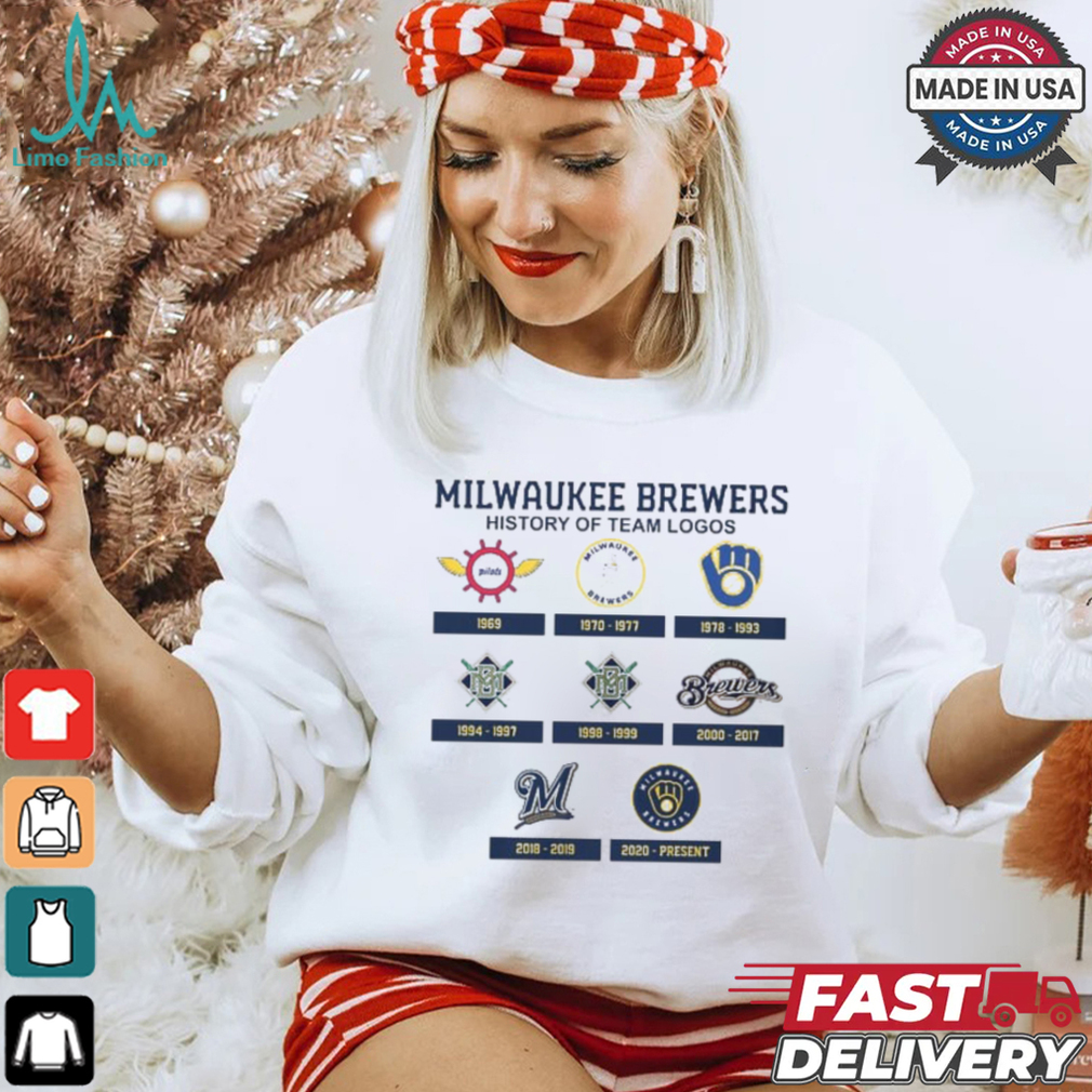 Milwaukee Brewers history of team logos shirt Milwaukee Brewers history of team logos shirt
