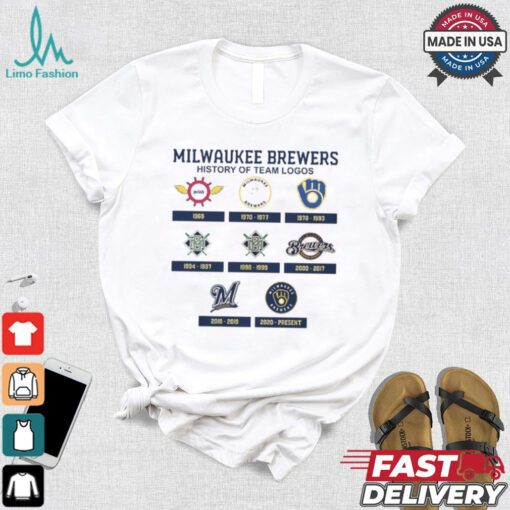 Milwaukee Brewers history of team logos shirt