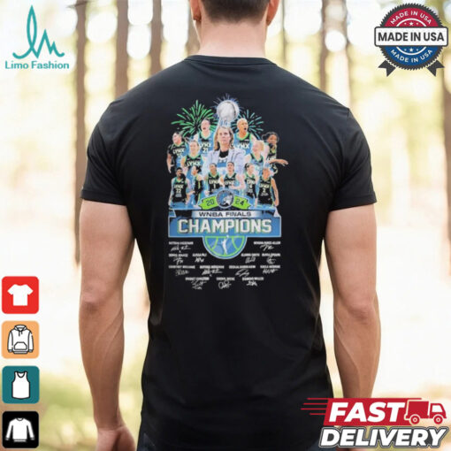 Minnesota Lynx 2024 WNBA Finals Champions Signatures Shirt