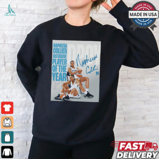 Minnesota Lynx Napheesa Collier KIA WNBA Defensive Player of the Year 2024 Signature Poster t shirt