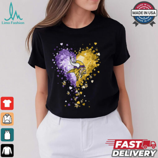 Minnesota Vikings Crystal Heart Shirt