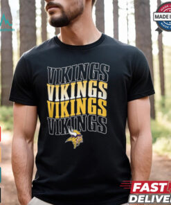 Minnesota Vikings Four Team Name Logo Fleece Shirt