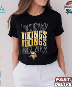 Minnesota Vikings Four Team Name Logo Fleece Shirt
