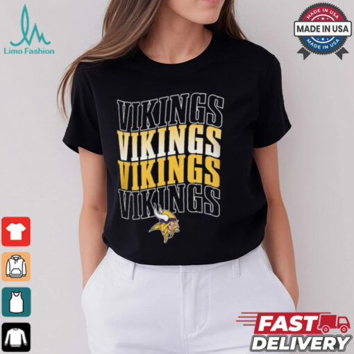 Minnesota Vikings Four Team Name Logo Fleece Shirt