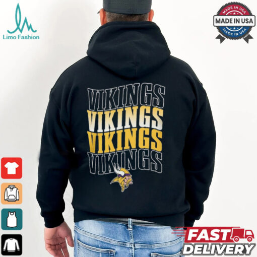 Minnesota Vikings Four Team Name Logo Fleece Shirt