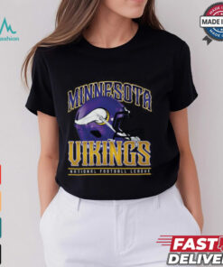 Minnesota Vikings Helmet Garment Dyed Heavyweight T Shirt