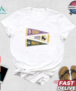 Minnesota Vikings vs. Green Bay Packers Border Battle Pennant T Shirt